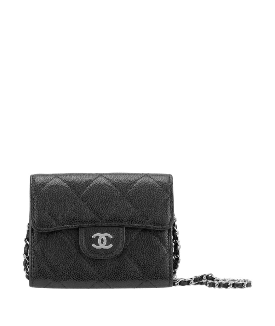 CHANEL Черная кожаная сумка через плечо, фото 1