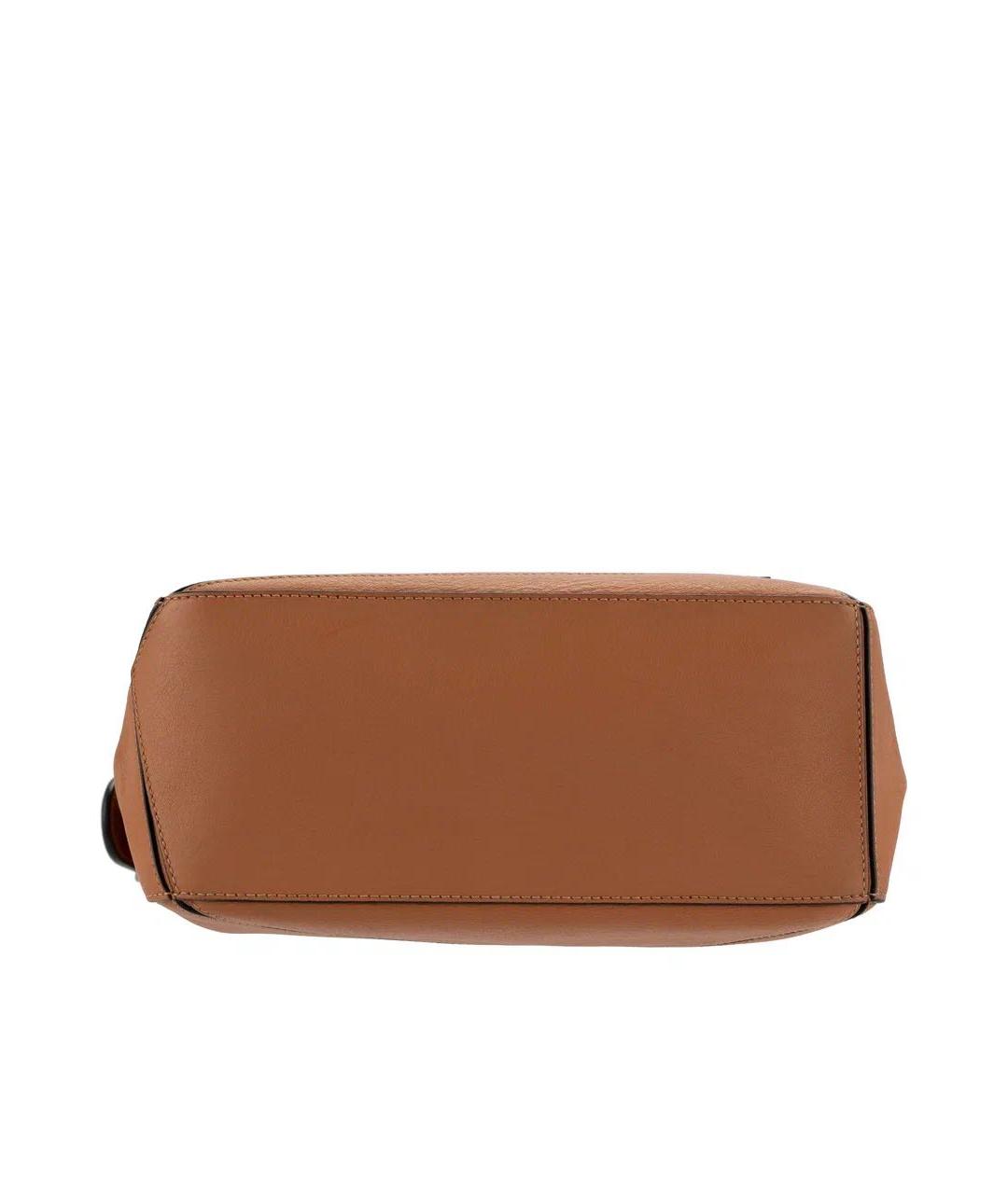 LOEWE Коричневая кожаная сумка через плечо, фото 3