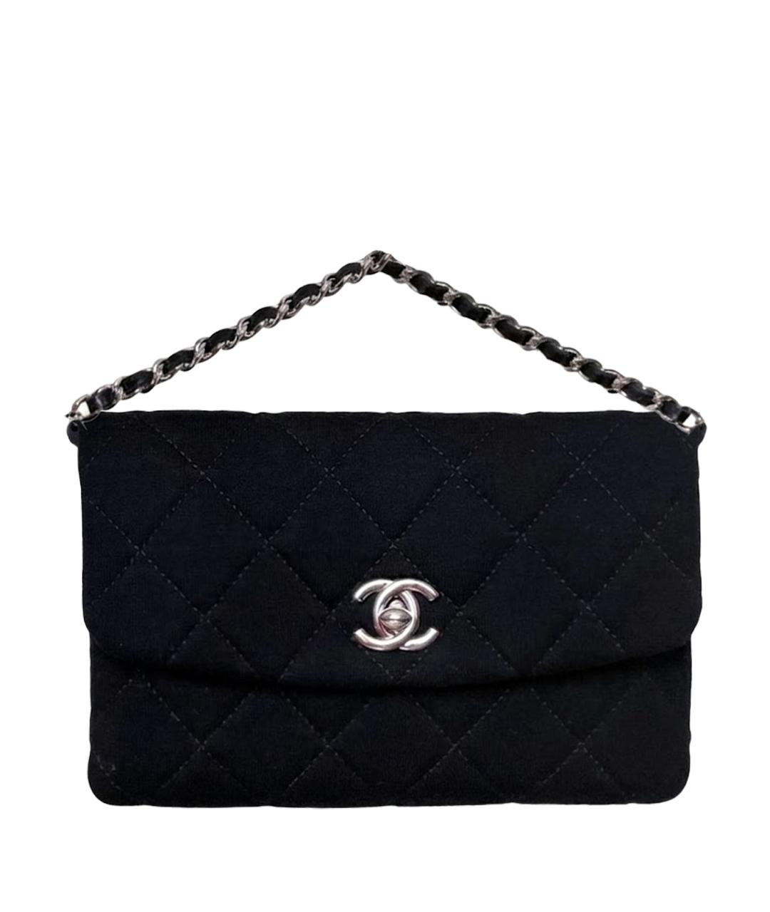 CHANEL Черная тканевая сумка через плечо, фото 1