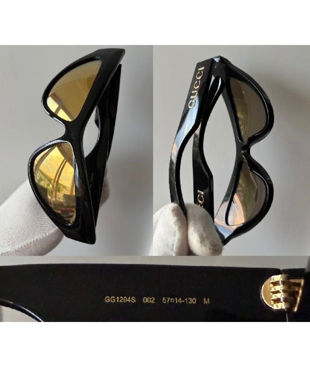 GUCCI Черные пластиковые солнцезащитные очки, фото 4