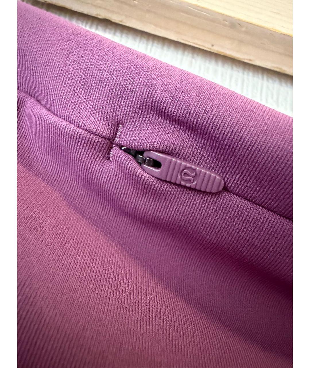 Lululemon Розовые полиамидовые спортивные брюки и шорты, фото 4