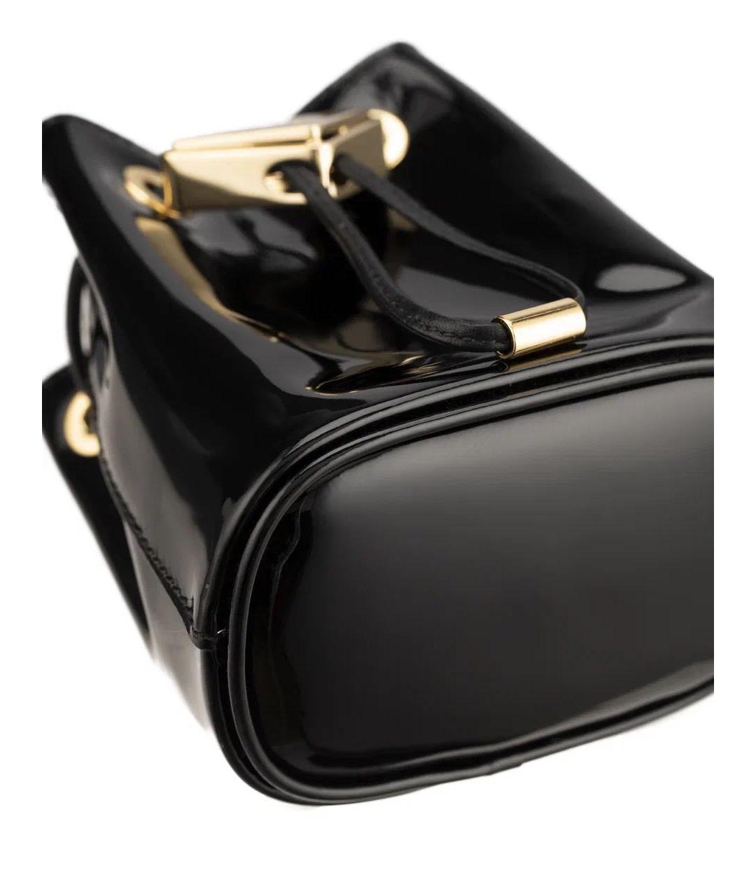PRADA Черная сумка через плечо из лакированной кожи, фото 7