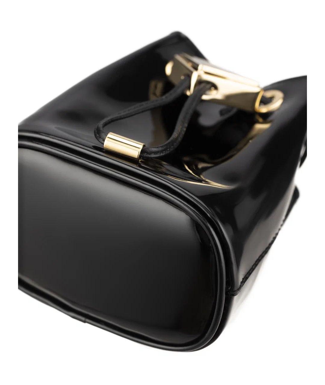PRADA Черная сумка через плечо из лакированной кожи, фото 6