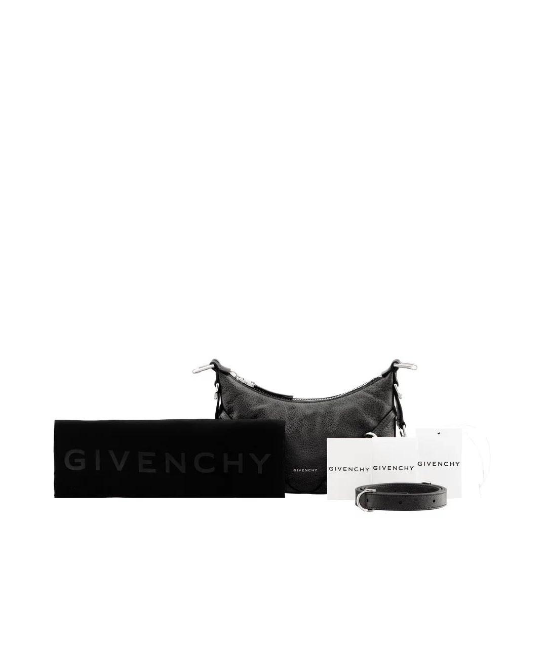 GIVENCHY Антрацитовая кожаная сумка через плечо, фото 3