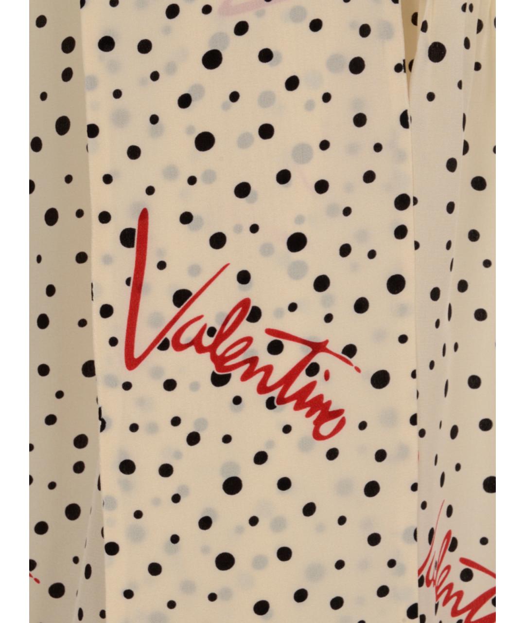 VALENTINO Бежевая шелковая блузы, фото 3