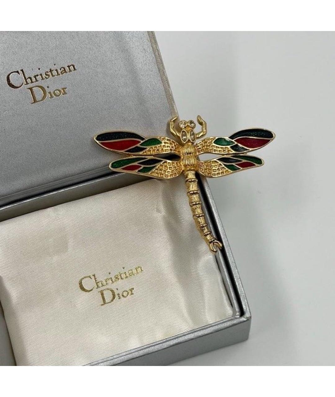 CHRISTIAN DIOR Мульти позолоченная булавка / брошь, фото 2