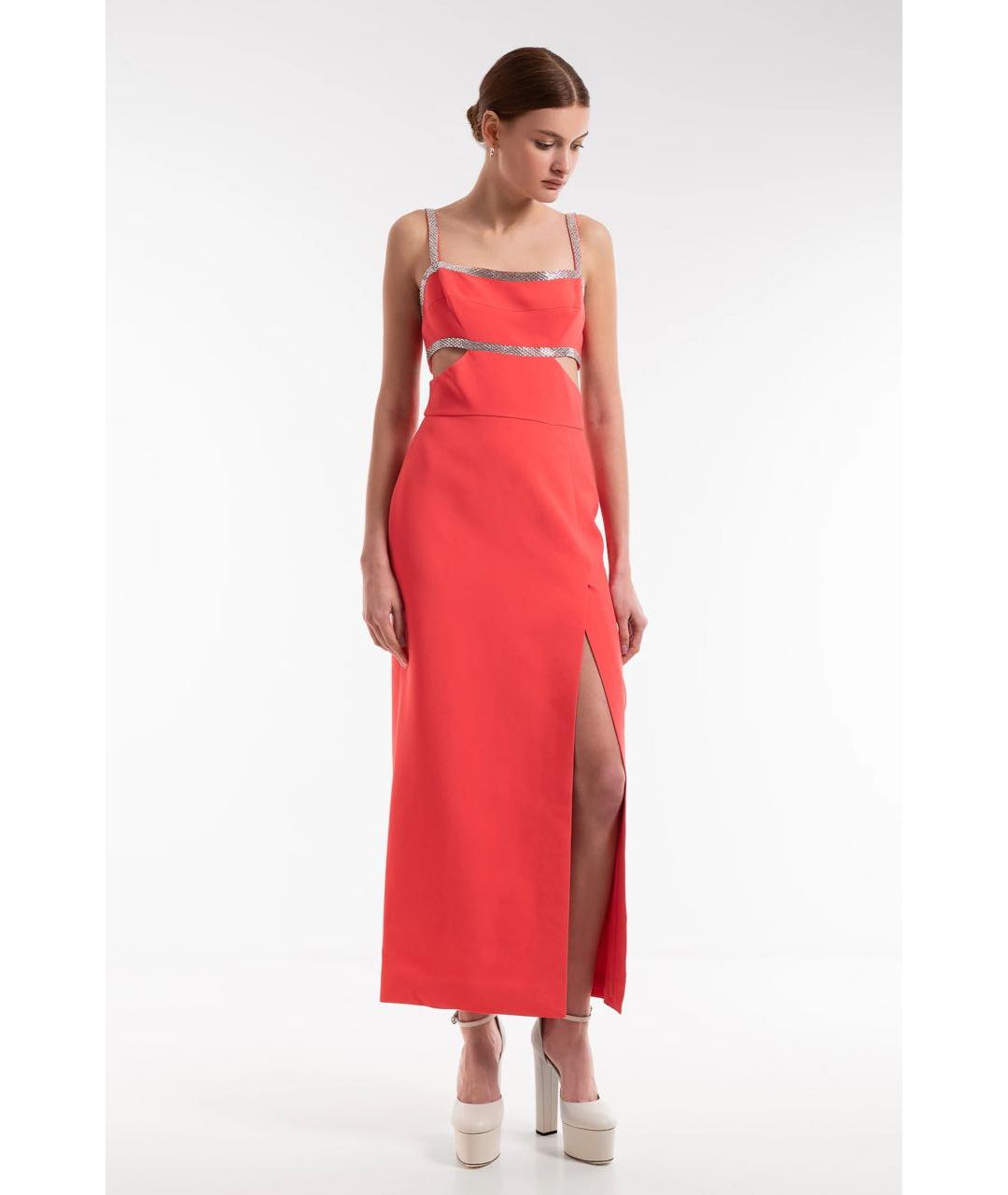 ELIE SAAB Коралловое шелковое вечернее платье, фото 3