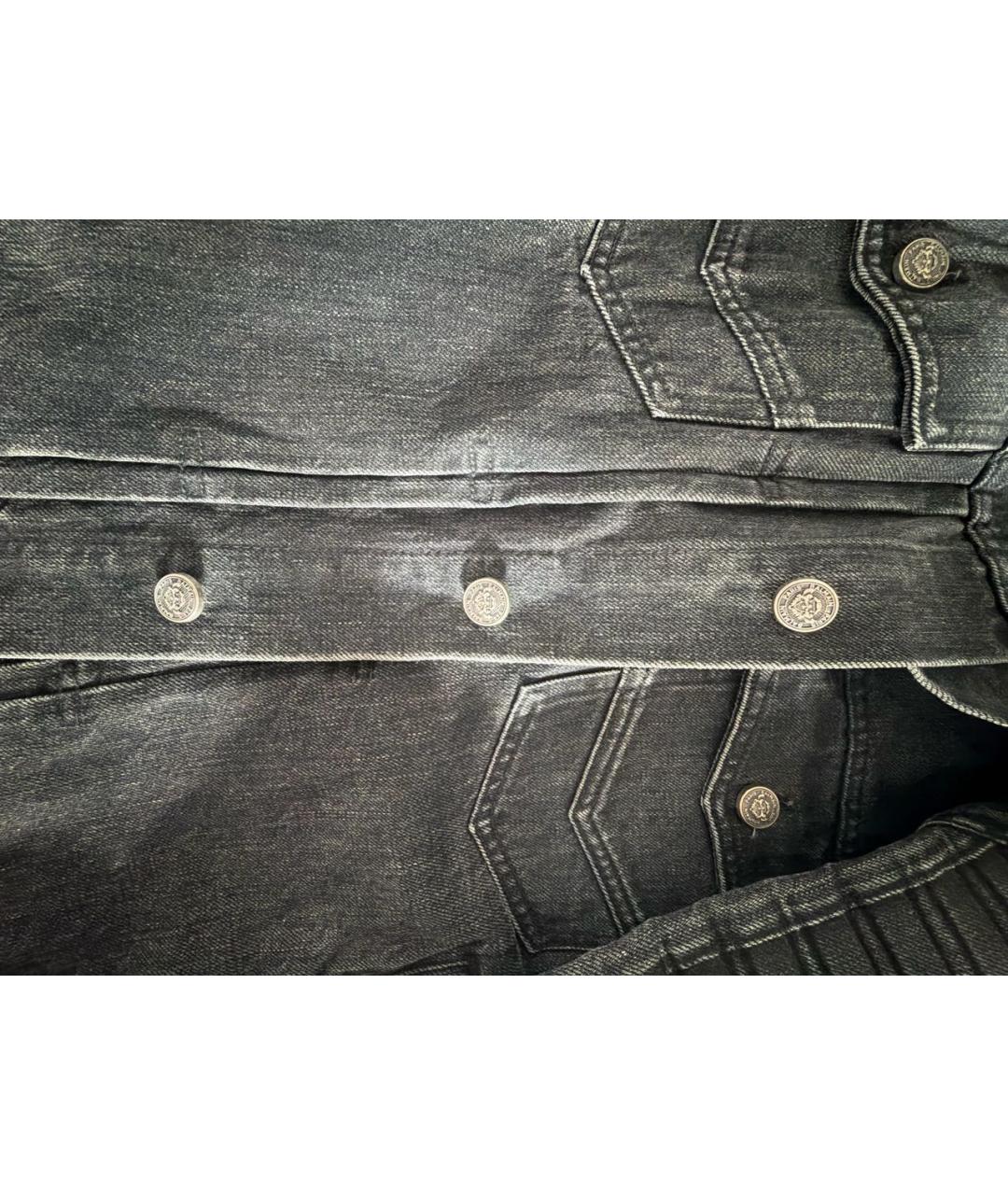 BALMAIN Черная деним куртка, фото 4