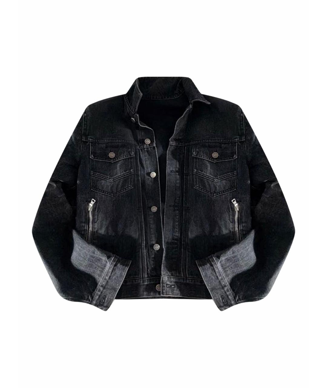 BALMAIN Черная деним куртка, фото 1