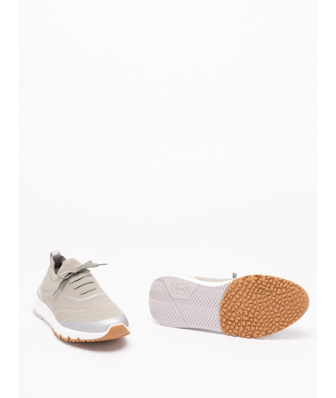 BRUNELLO CUCINELLI Текстильные низкие кроссовки / кеды, фото 4