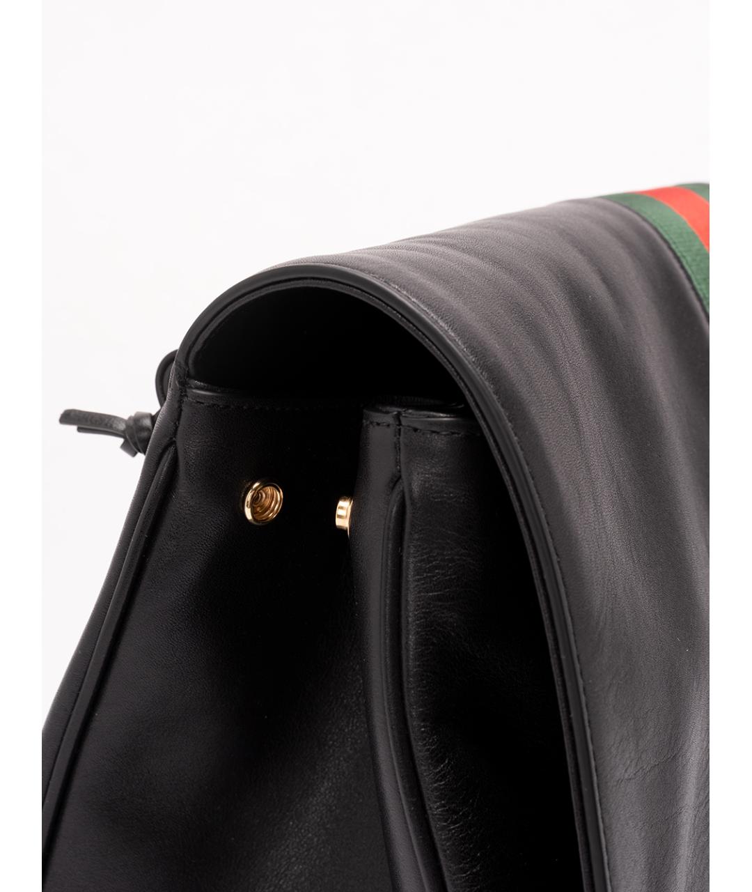 GUCCI Черная кожаная сумка тоут, фото 4
