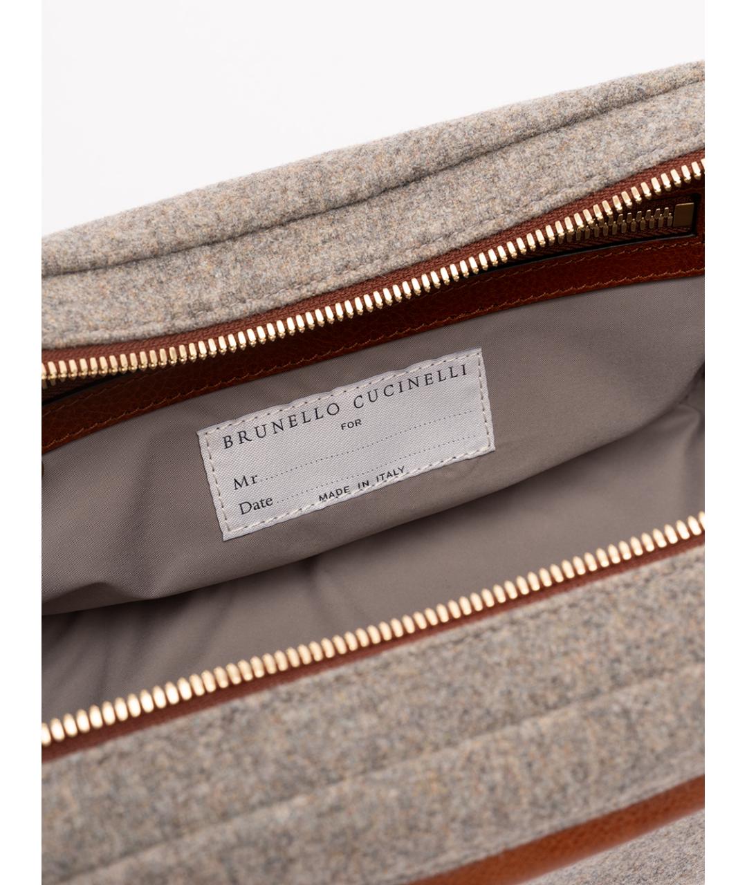 BRUNELLO CUCINELLI Мульти шерстяная барсетка, фото 5