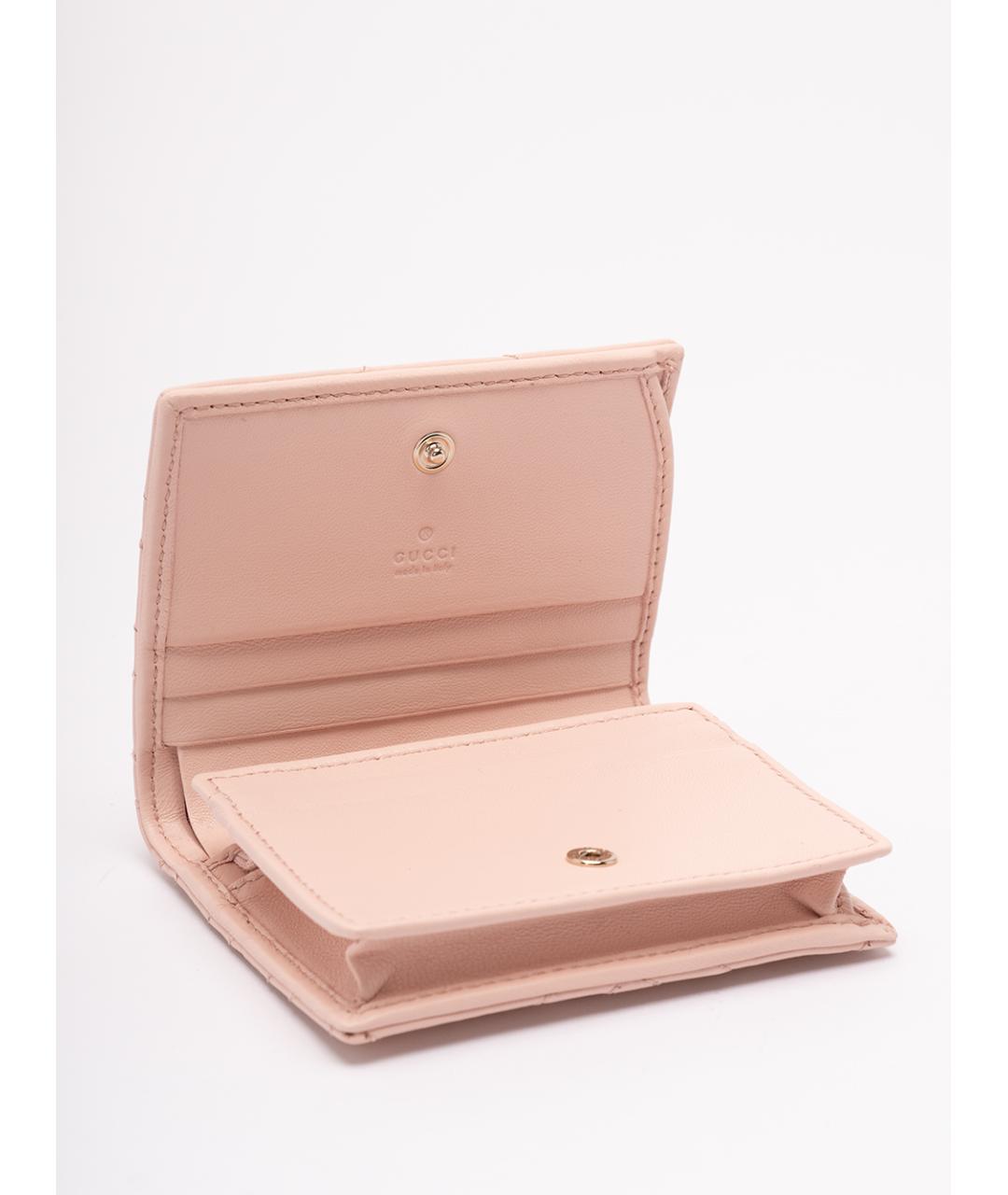 GUCCI Розовый кожаный кардхолдер, фото 5