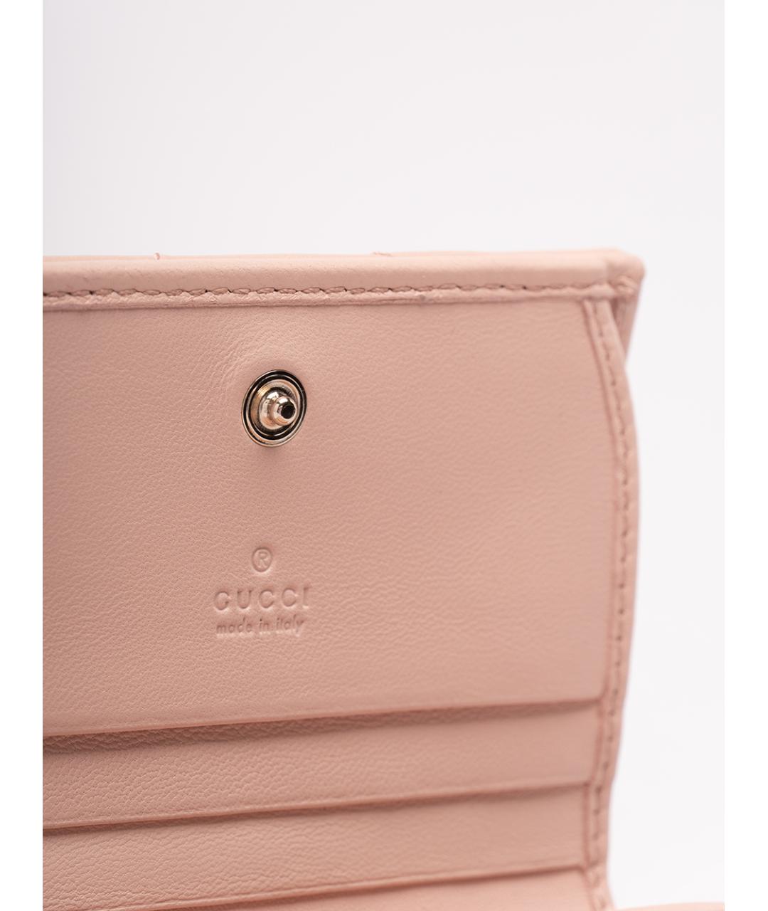 GUCCI Розовый кожаный кардхолдер, фото 4