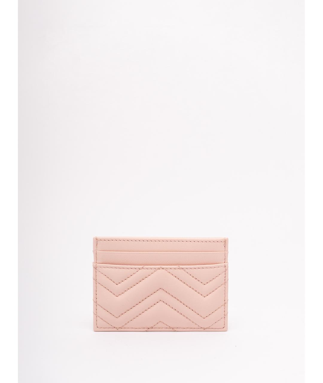 GUCCI Розовый кожаный кардхолдер, фото 2