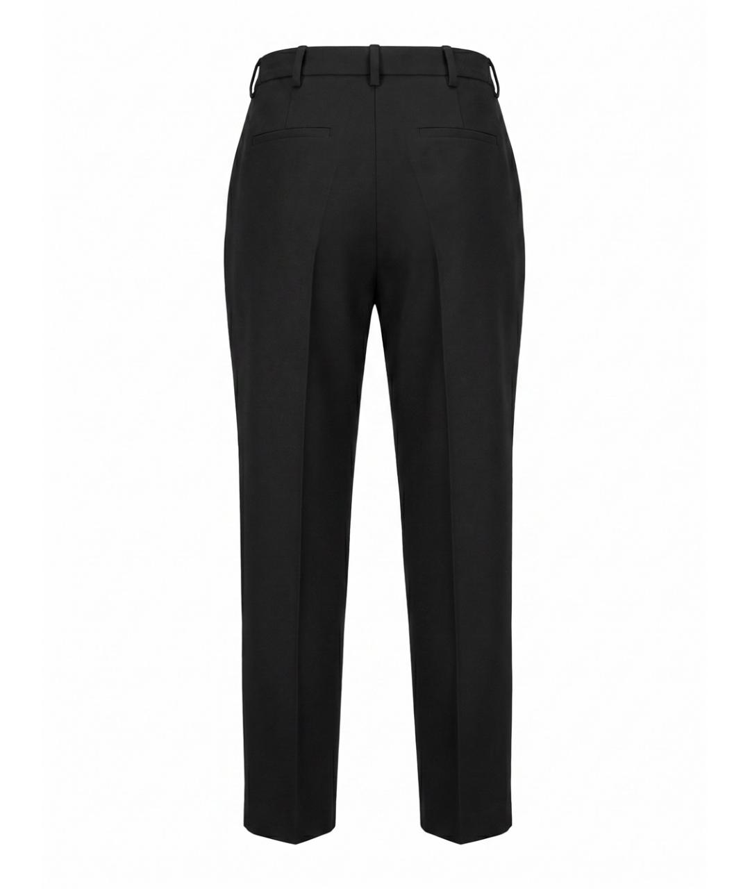 JIL SANDER Черные шерстяные брюки широкие, фото 2