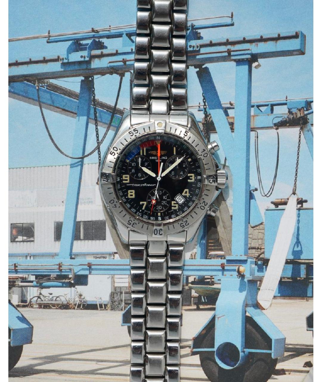 BREITLING Черные стальные часы, фото 8
