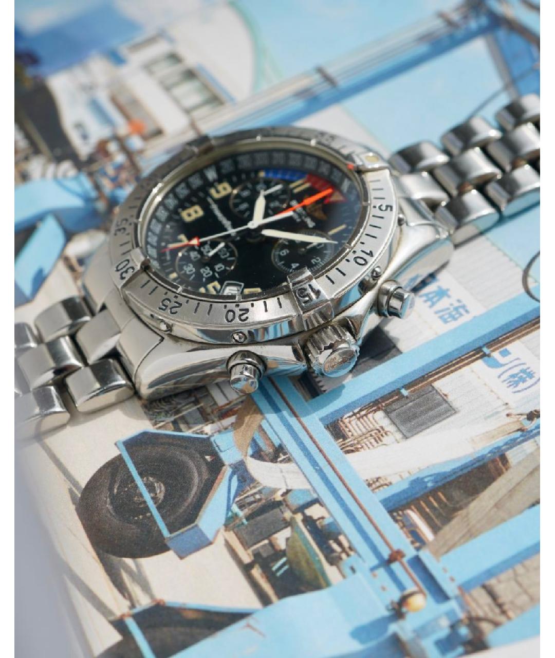 BREITLING Черные стальные часы, фото 4
