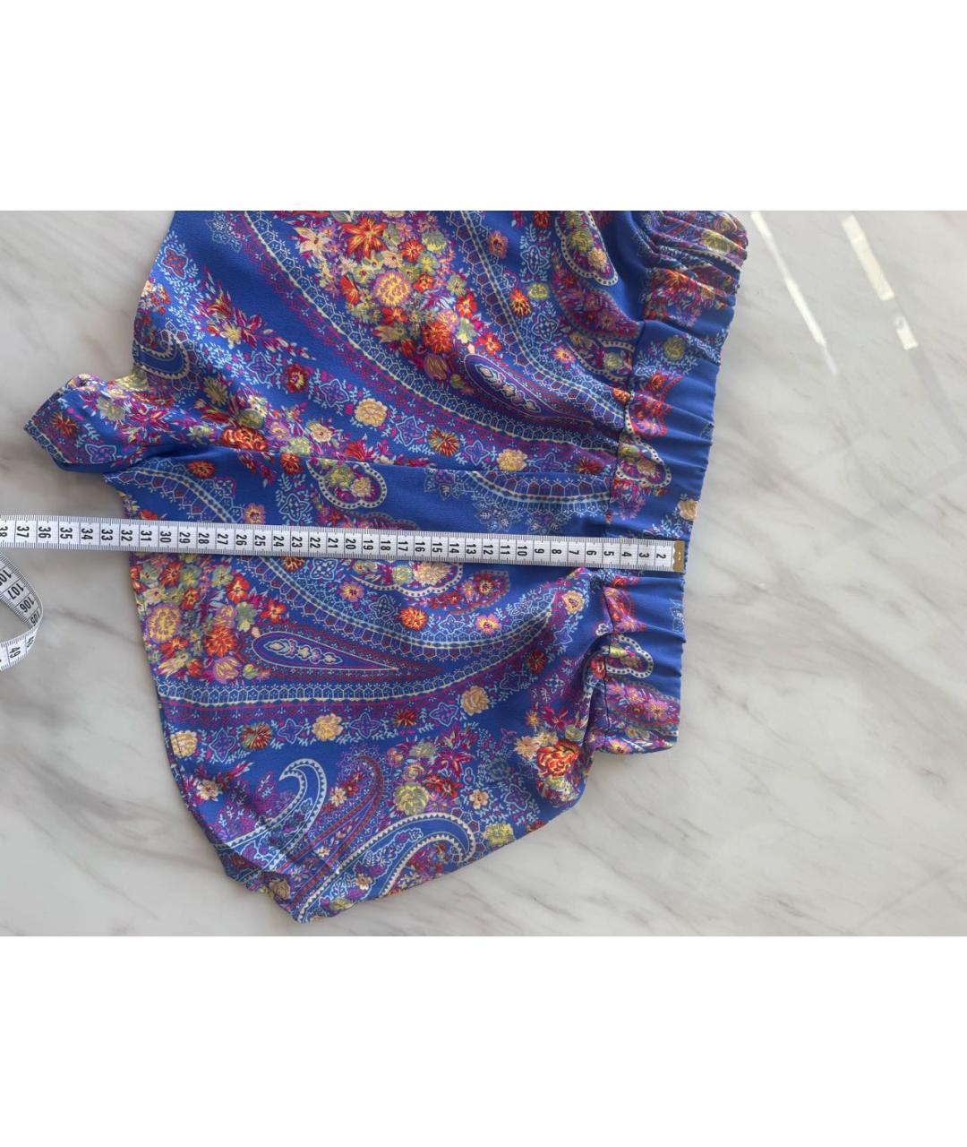 ETRO Фиолетовые шелковые шорты, фото 8
