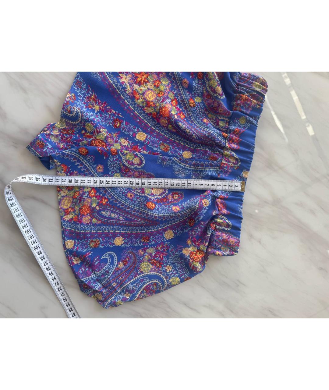 ETRO Фиолетовые шелковые шорты, фото 7