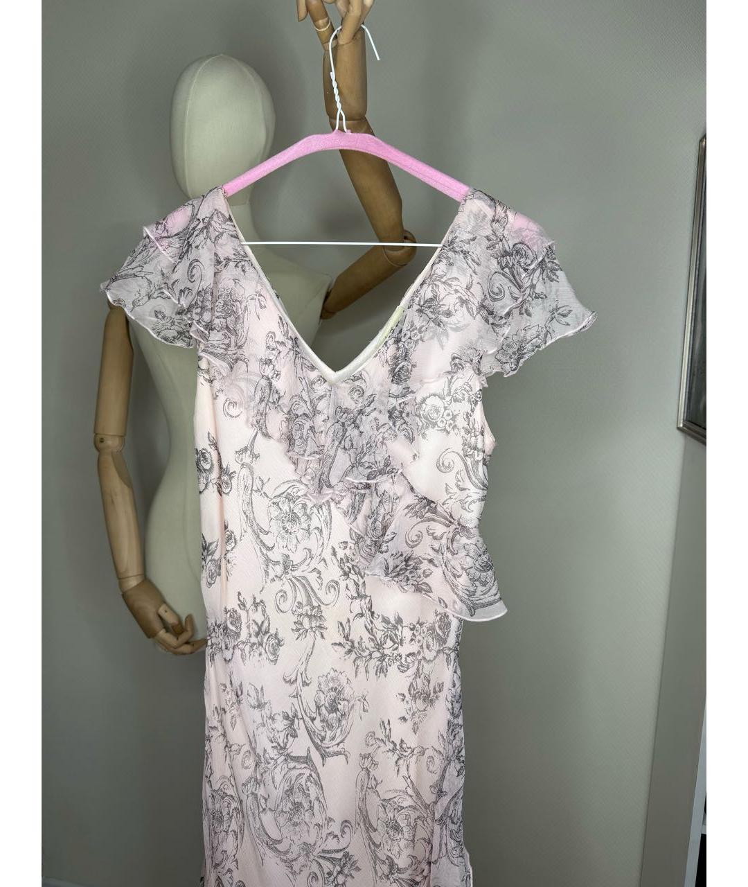 BLUMARINE Мульти шелковое платье, фото 6