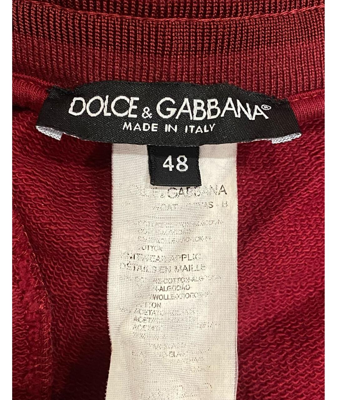 DOLCE&GABBANA Бордовые хлопковые шорты, фото 6