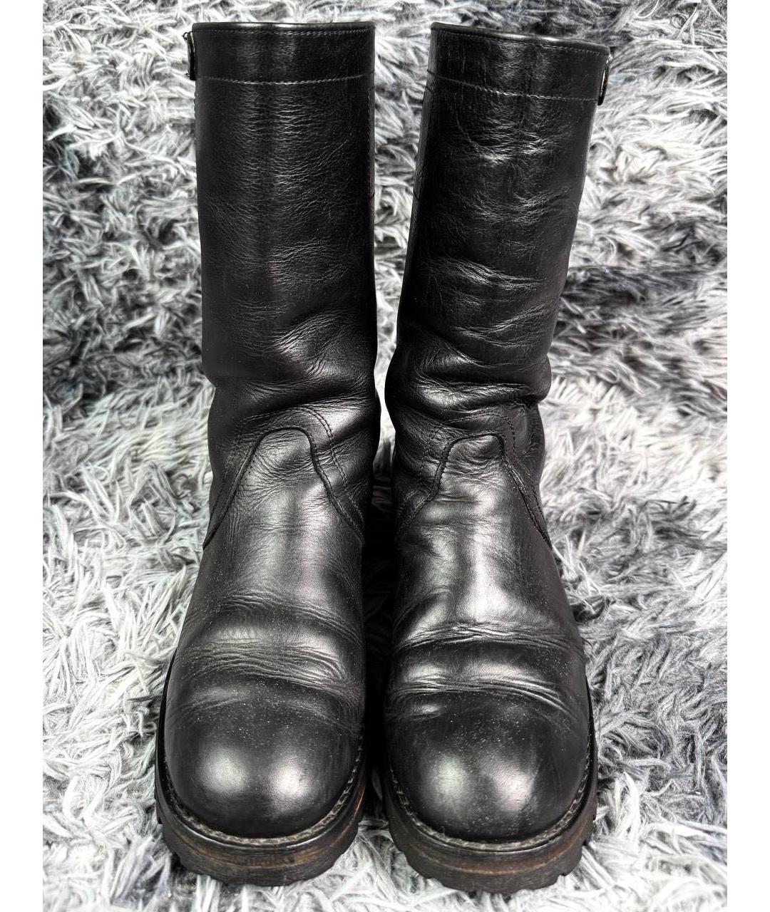 ANN DEMEULEMEESTER Черные кожаные ботинки, фото 2