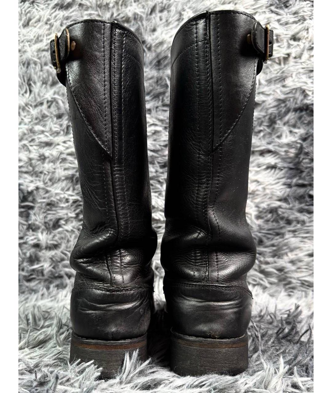 ANN DEMEULEMEESTER Черные кожаные ботинки, фото 5