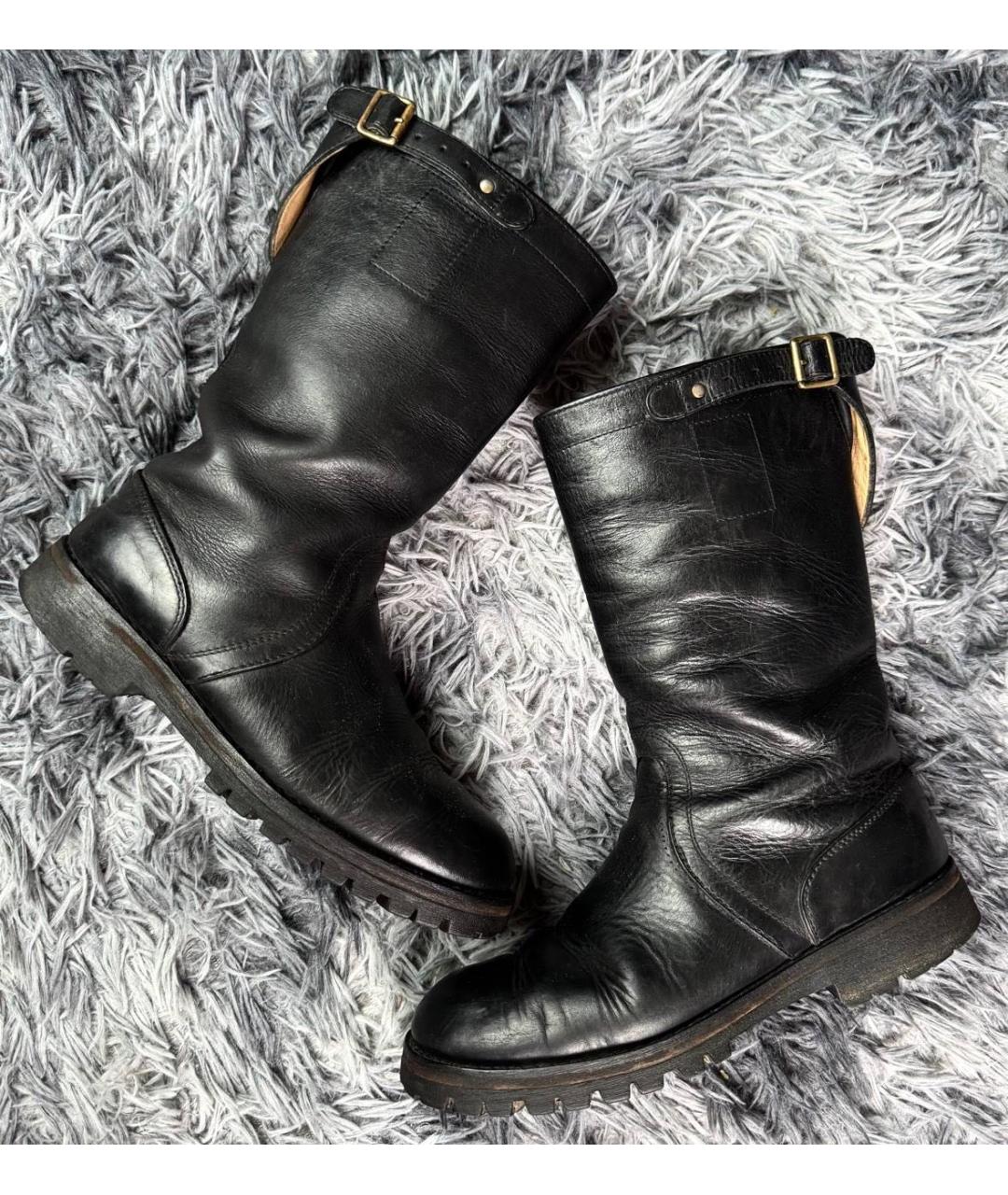ANN DEMEULEMEESTER Черные кожаные ботинки, фото 4