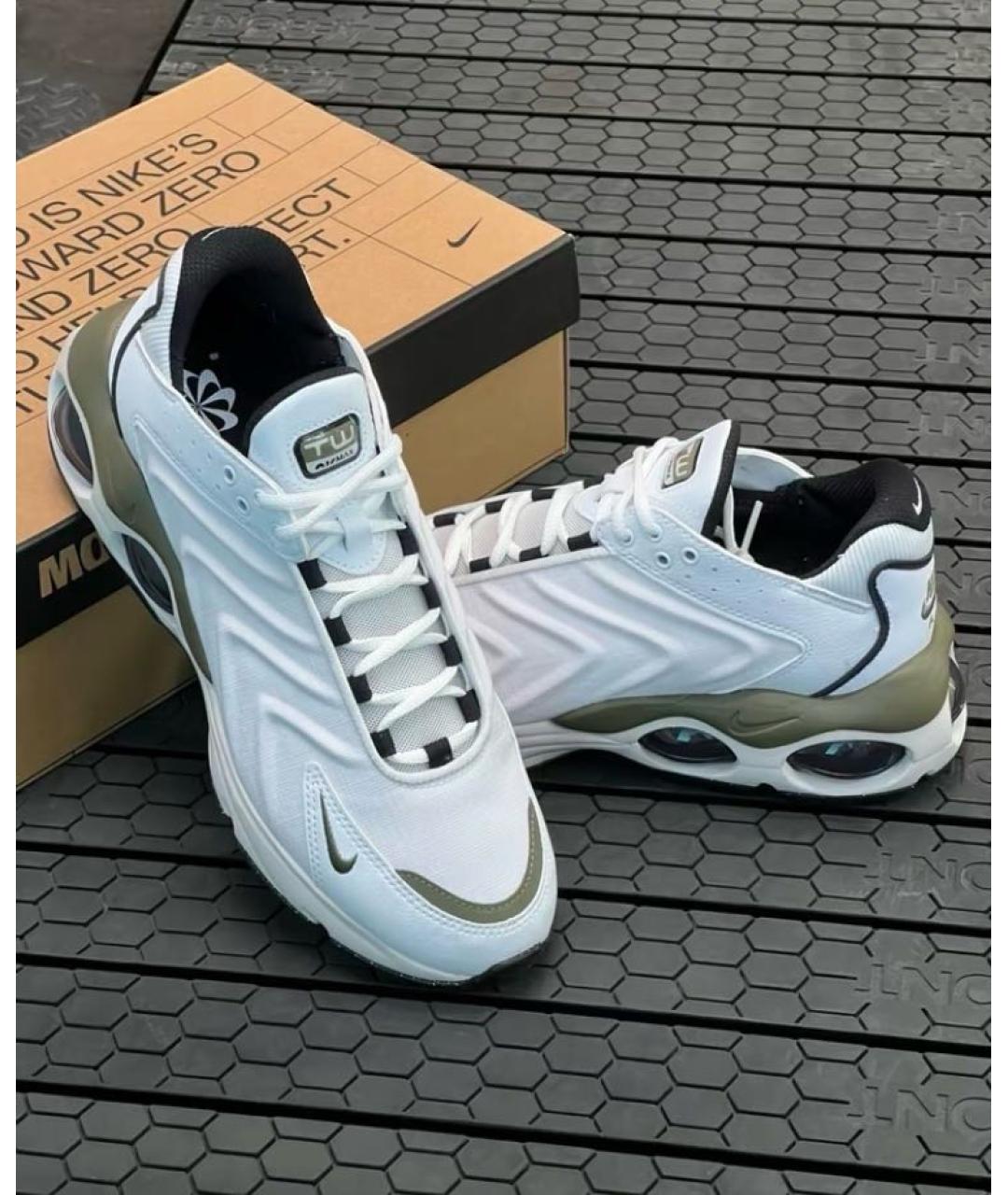 NIKE Белые кожаные низкие кроссовки / кеды, фото 5