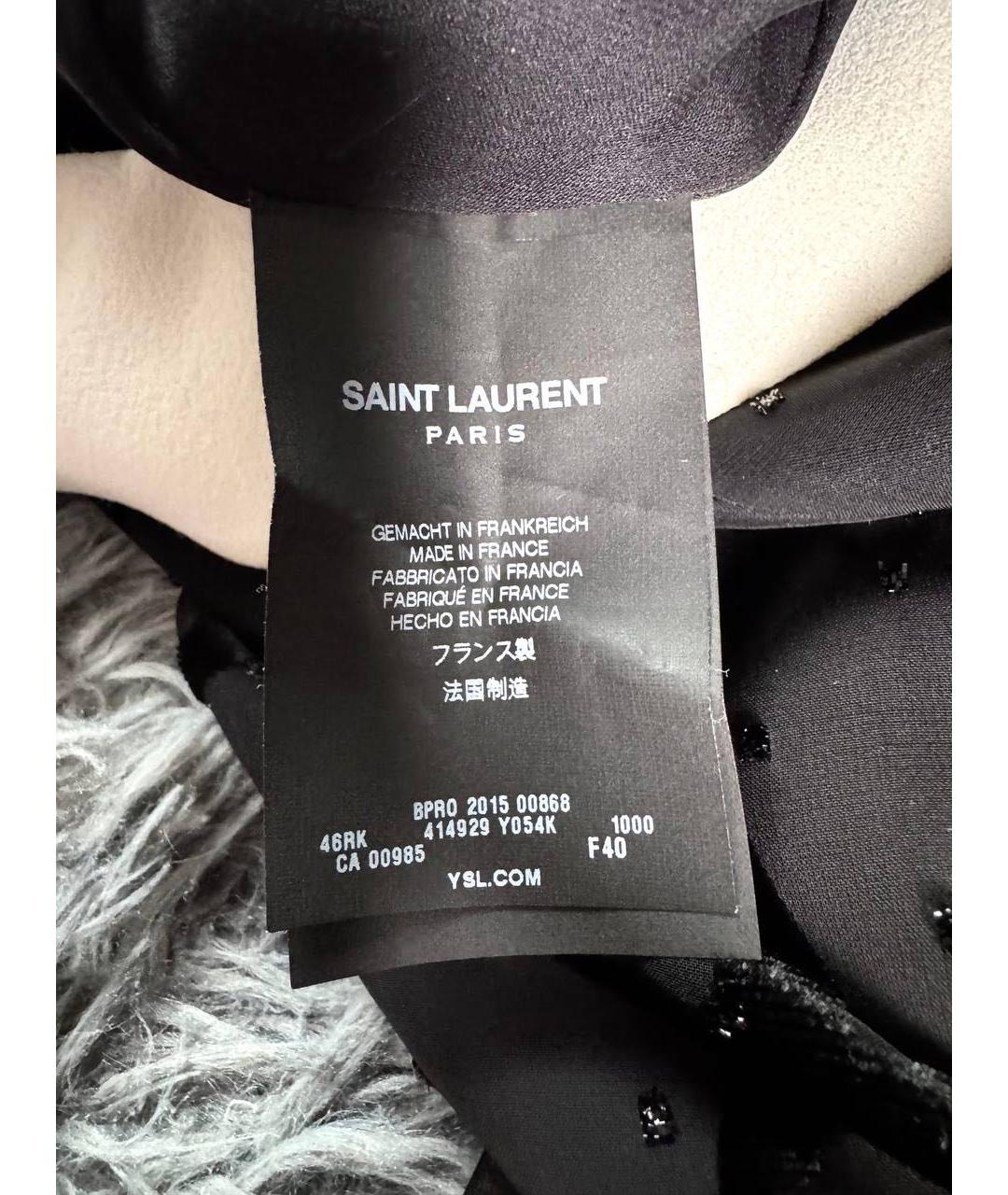 SAINT LAURENT Серое хлопковое повседневное платье, фото 3
