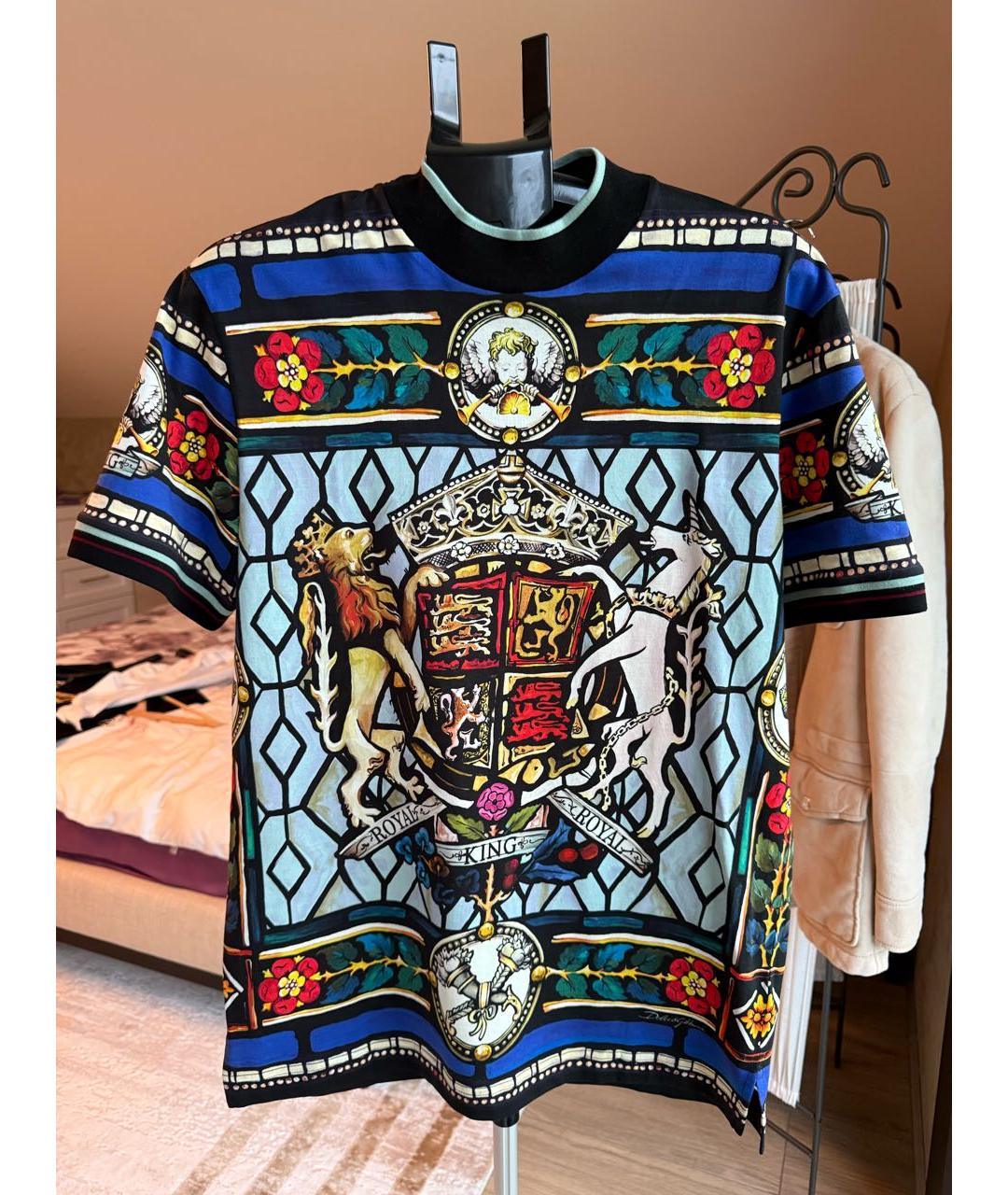 DOLCE&GABBANA Мульти хлопковая футболка, фото 6