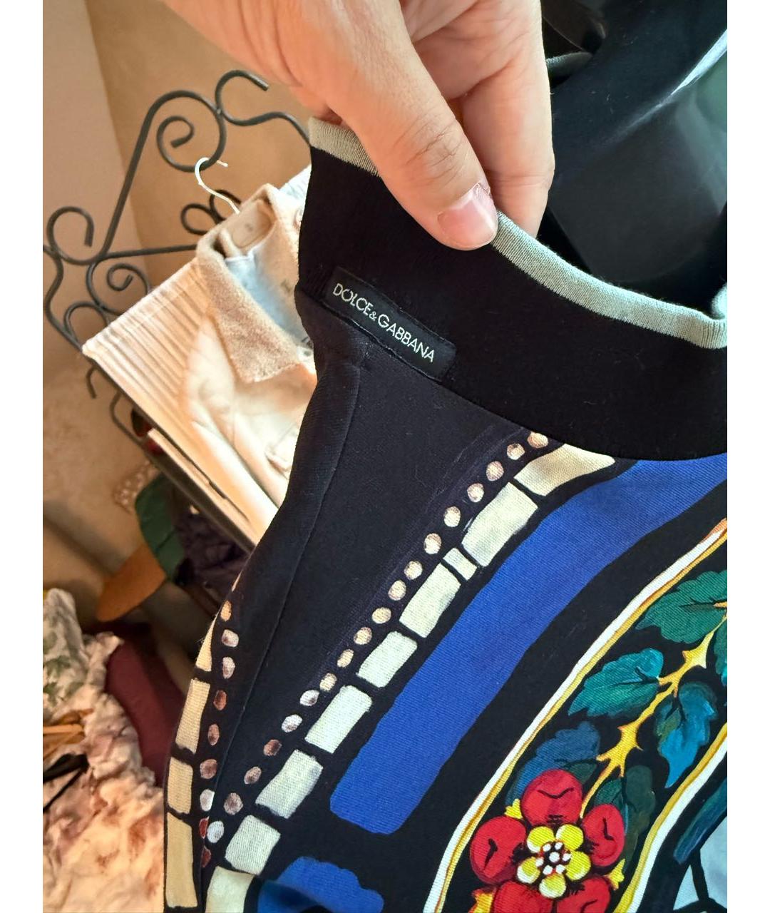 DOLCE&GABBANA Мульти хлопковая футболка, фото 3