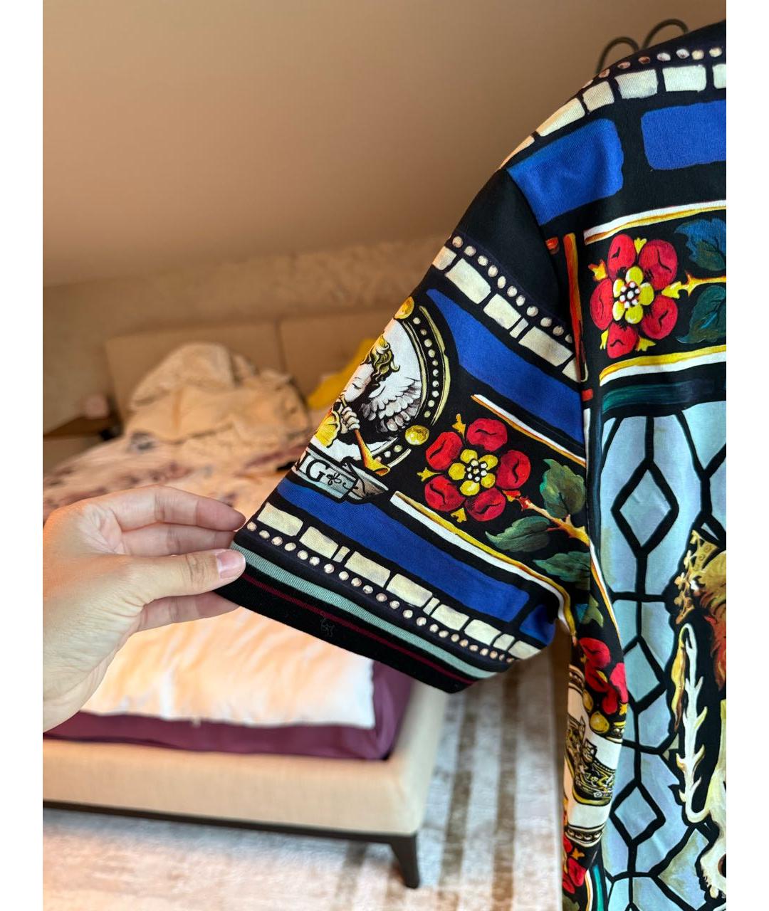 DOLCE&GABBANA Мульти хлопковая футболка, фото 4