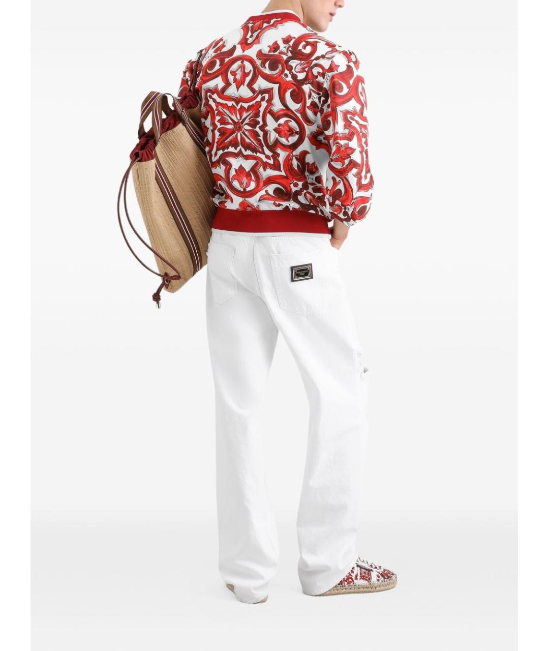 DOLCE&GABBANA Белая хлопковая футболка, фото 4
