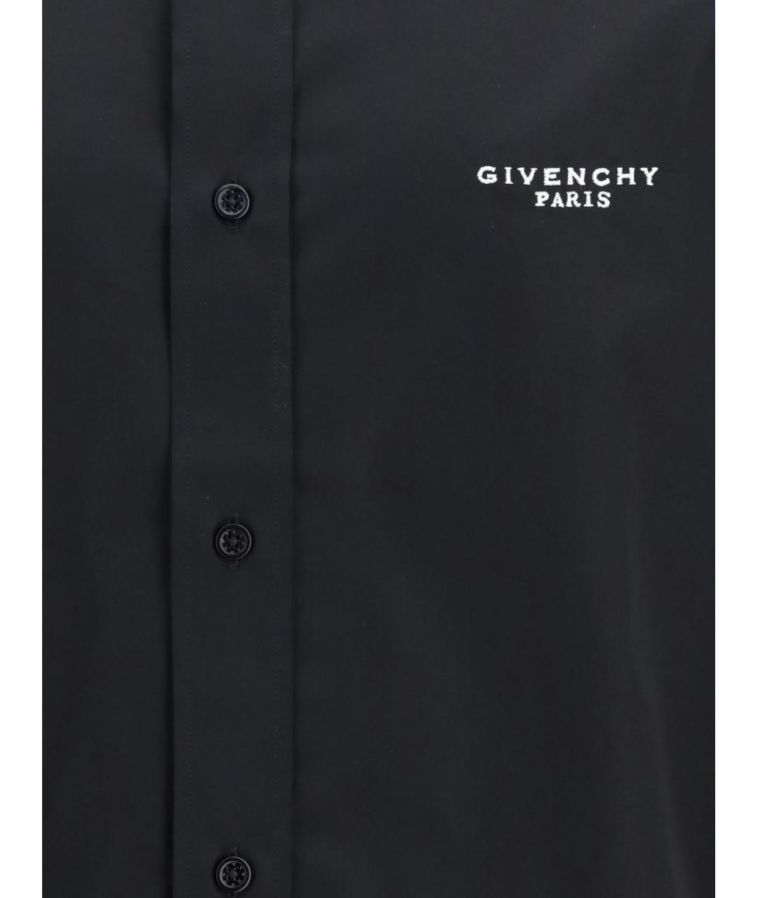 GIVENCHY Черная хлопковая кэжуал рубашка, фото 3