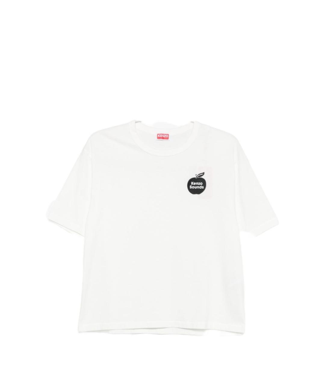 KENZO Белая хлопковая футболка, фото 1