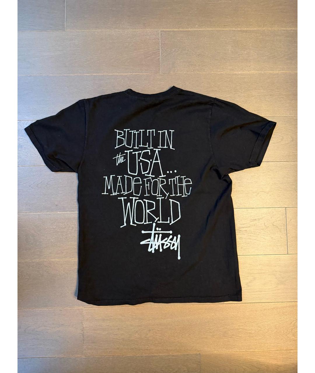 STUSSY Черная футболка, фото 2