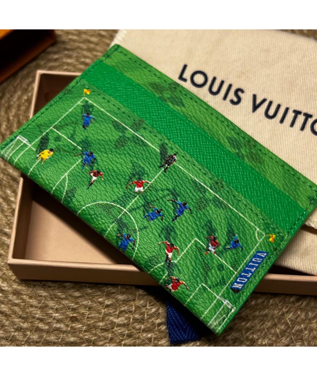 LOUIS VUITTON Зеленый кардхолдер, фото 3