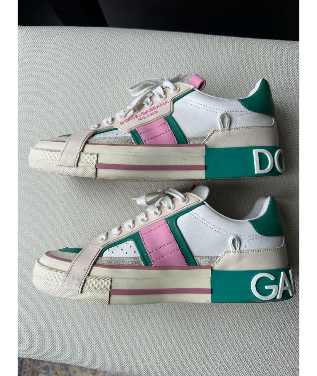 DOLCE&GABBANA Мульти кожаные кеды, фото 2