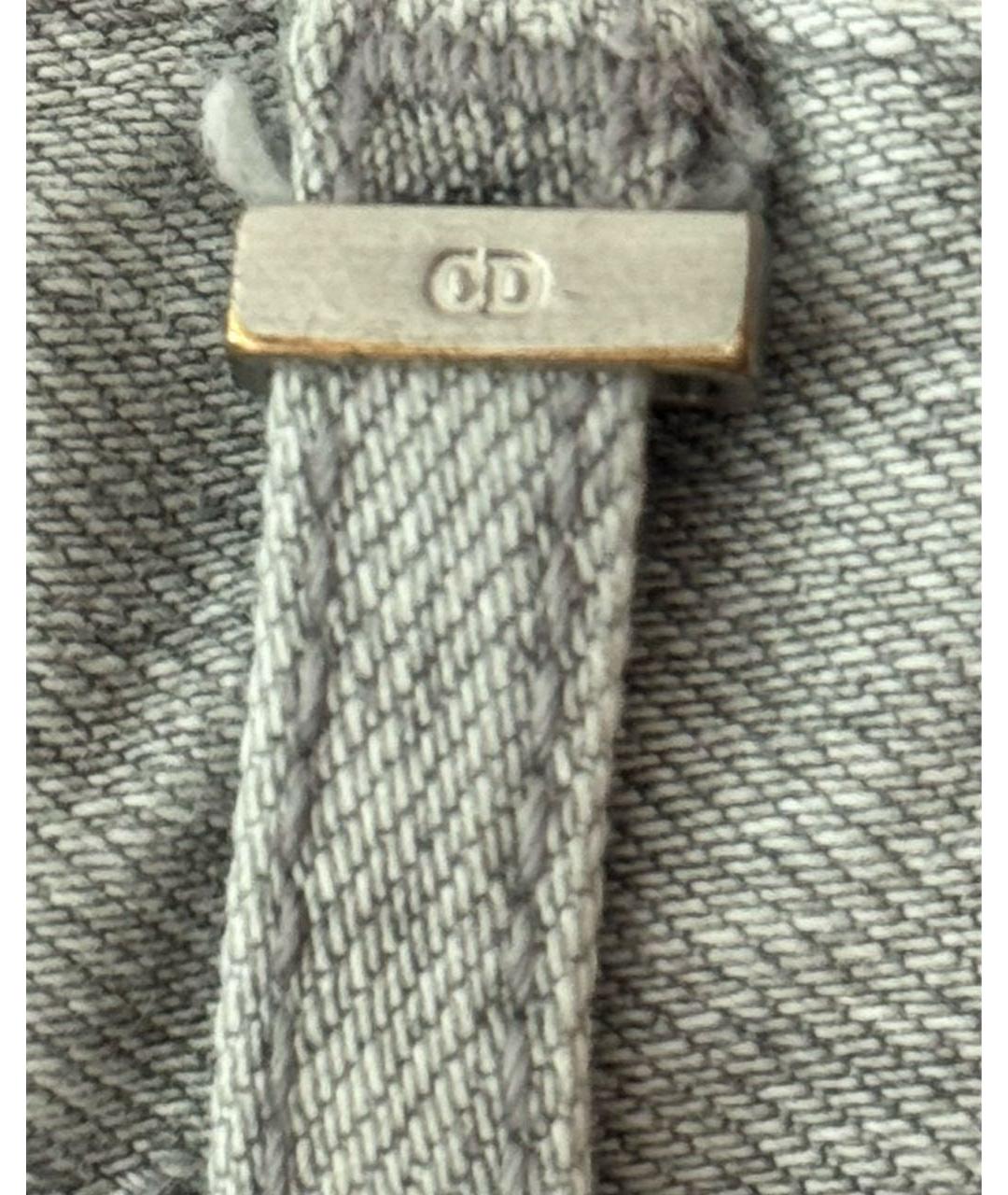 CHRISTIAN DIOR Серые хлопко-эластановые джинсы скинни, фото 3