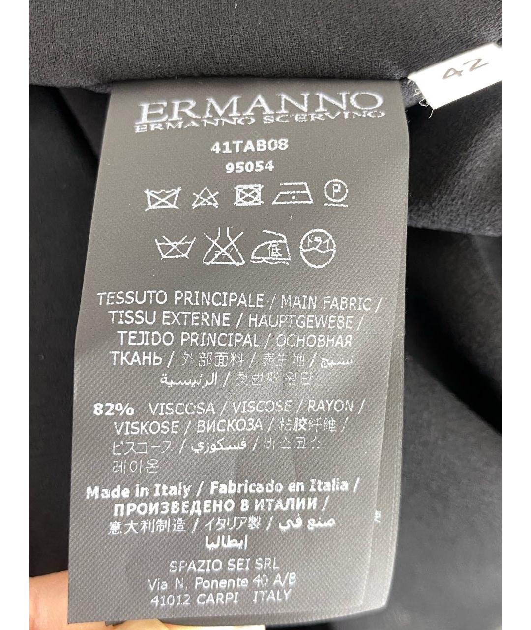 ERMANNO SCERVINO Черное вискозное вечернее платье, фото 7