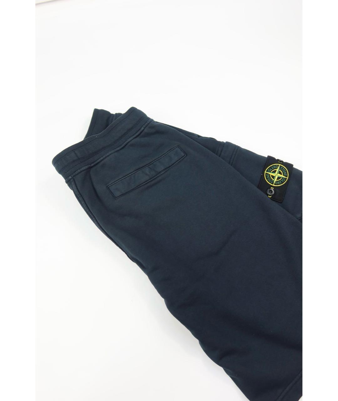 STONE ISLAND Темно-синие хлопковые шорты, фото 5
