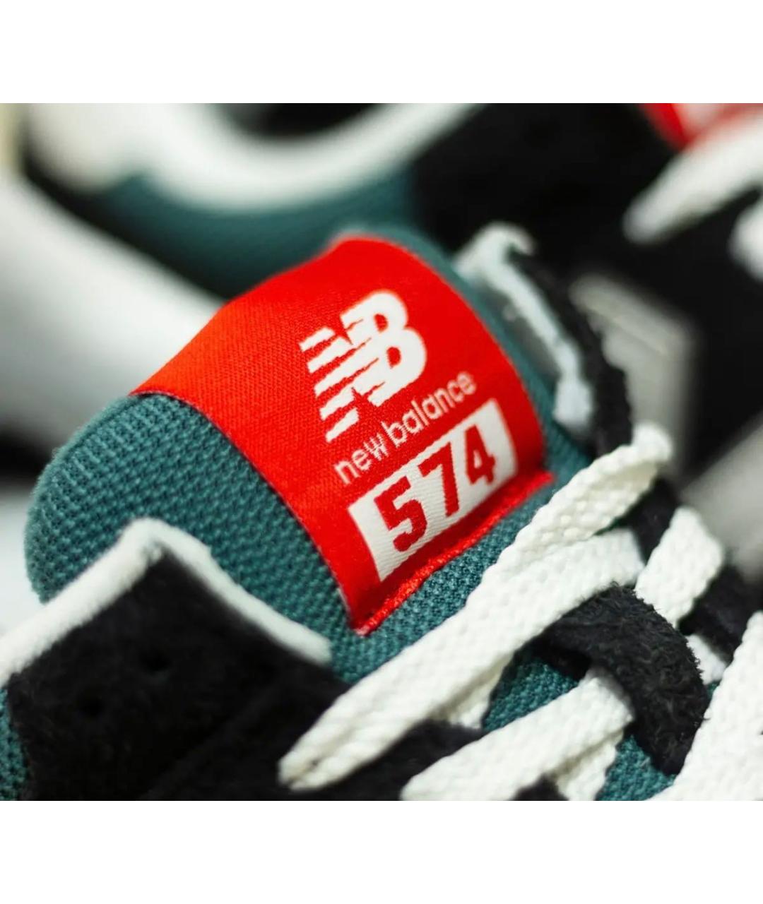 NEW BALANCE Черные замшевые низкие кроссовки / кеды, фото 8