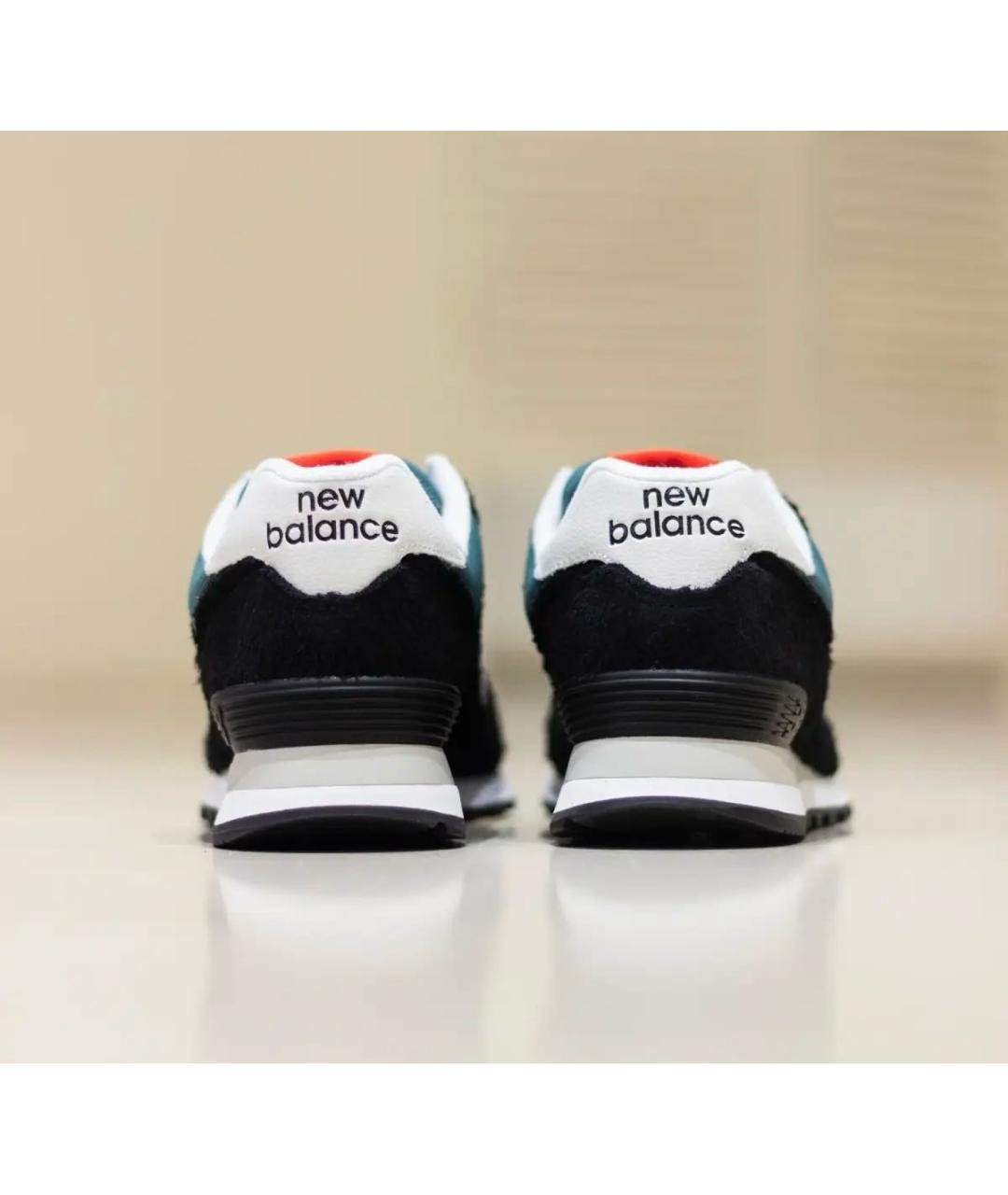 NEW BALANCE Черные замшевые низкие кроссовки / кеды, фото 7