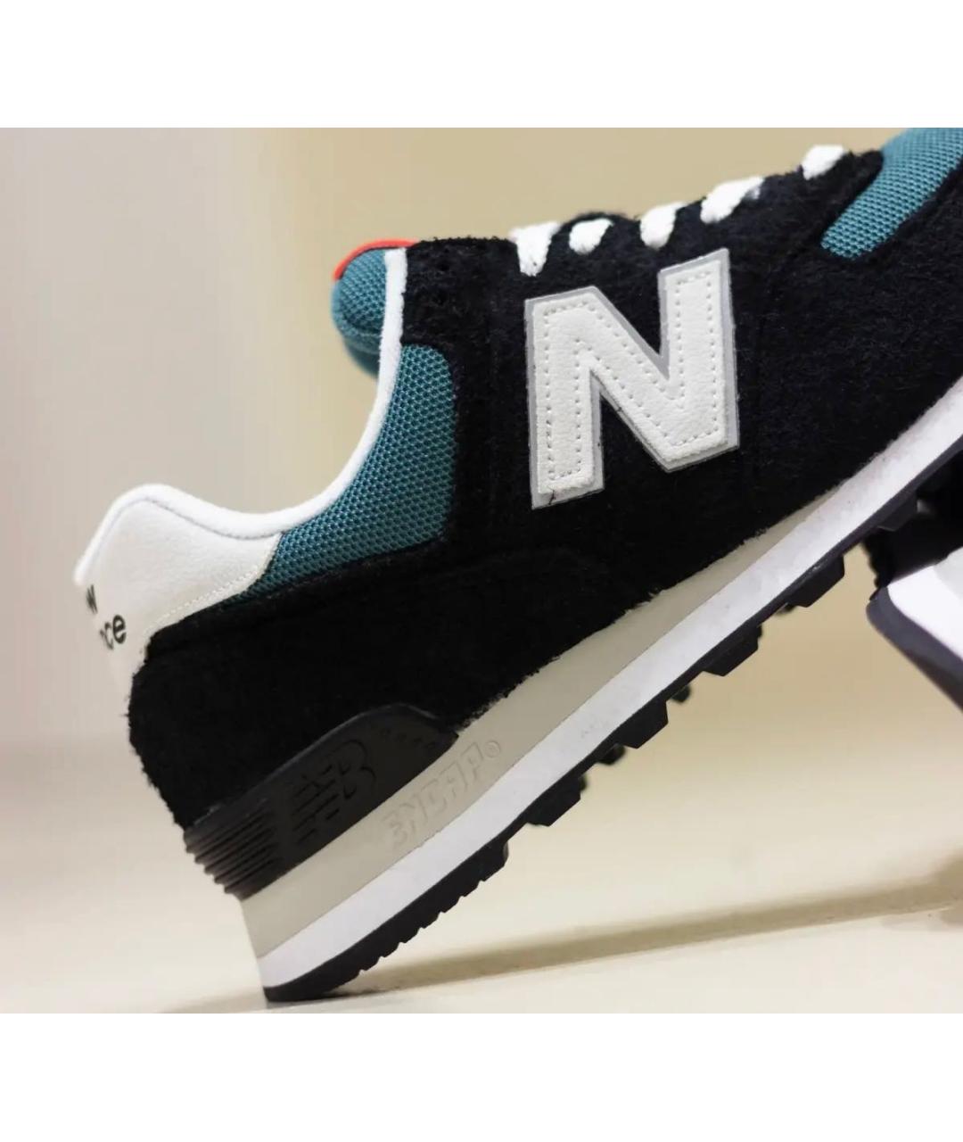 NEW BALANCE Черные замшевые низкие кроссовки / кеды, фото 5