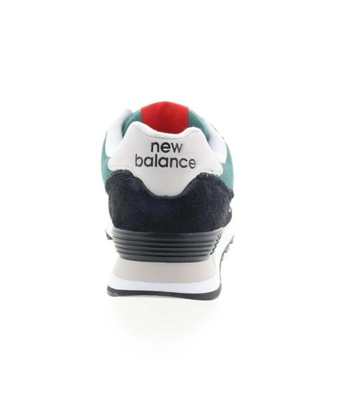NEW BALANCE Черные замшевые низкие кроссовки / кеды, фото 4
