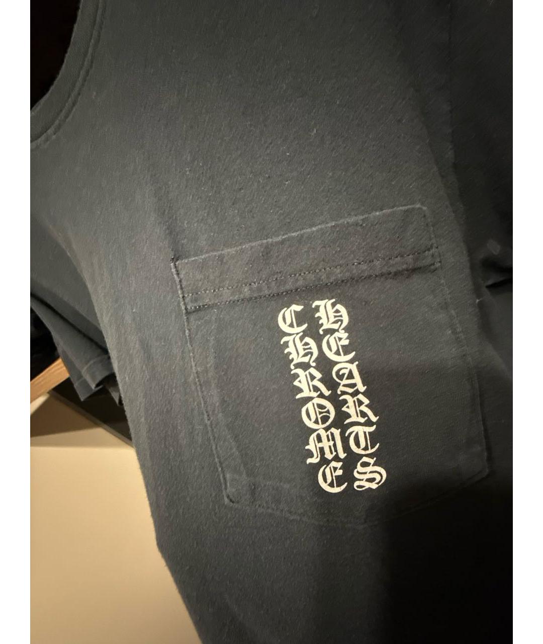 CHROME HEARTS Черная хлопковая футболка, фото 5