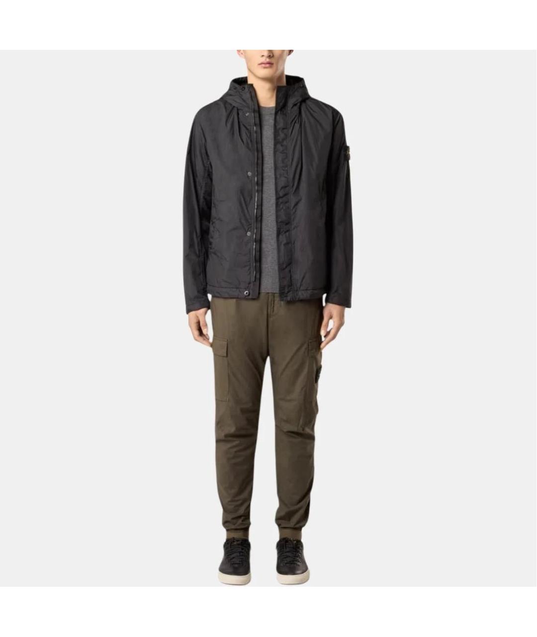 STONE ISLAND Черная полиамидовая куртка, фото 6