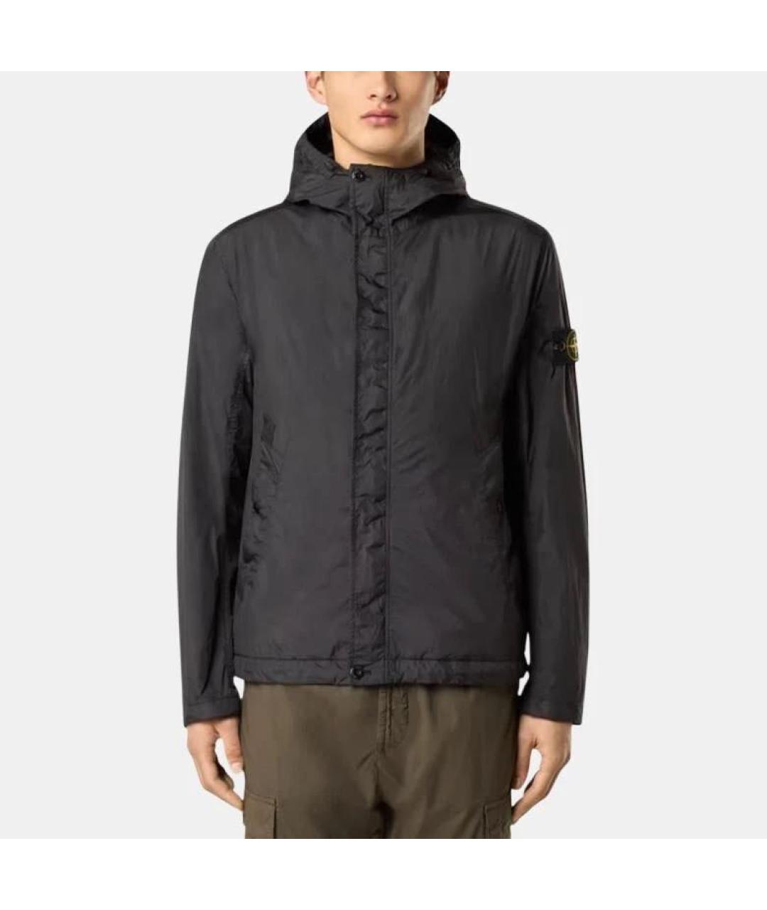 STONE ISLAND Черная полиамидовая куртка, фото 5